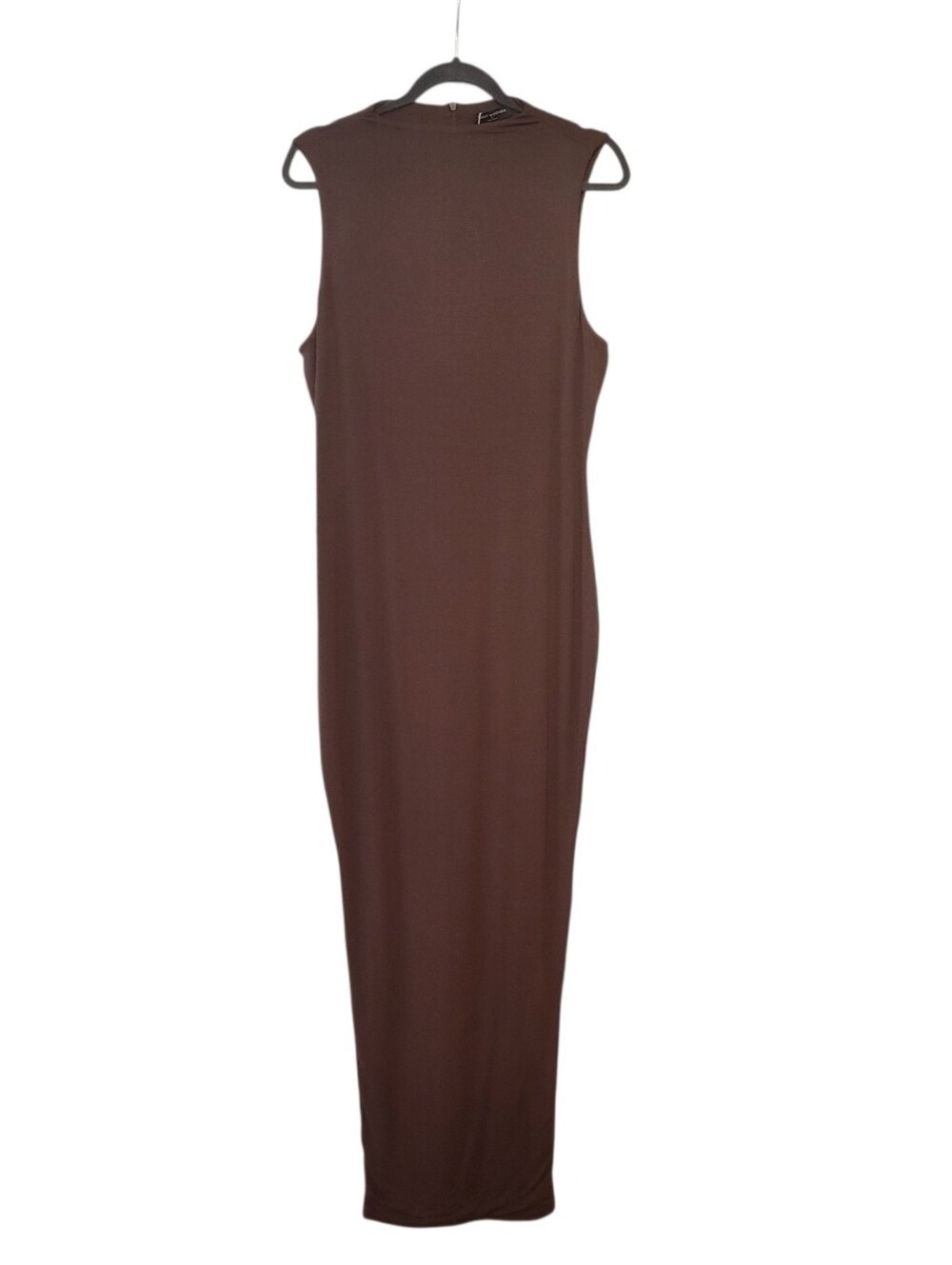 NWT Naked Wardrobe Chocolate Brown Sleeveless Bodycon Maxi Dress Size 2X - Picture 3 of 6